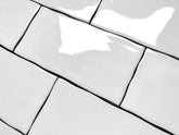 3x6 Subway White Hand-Made Look Ceramic Glossy Subway Wall Tile (Irregular Rounded Edges) for Kitchen Backsplash, Bathroom Wall, Accent Walls (88 Pieces - 10.66 Sqft/Box)